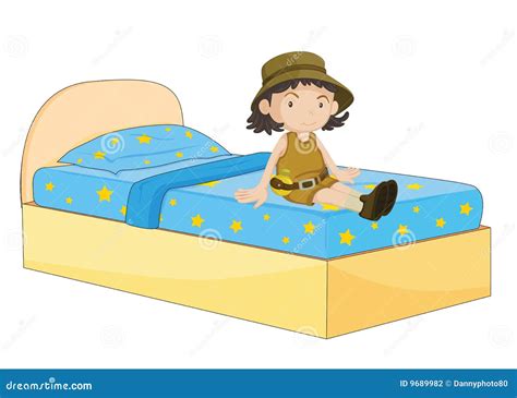 Cartoon Sitting On Bed Roole