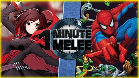 Ruby Rose Vs Spiderman Rwby Vs Spiderman One Minute Melee S6 Bonus