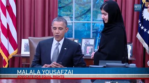 Obama Meets Malala At Washington Dc Youtube