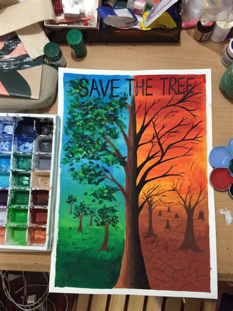 Poster On Save Trees To Draw