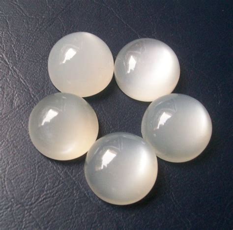 12mm White Moonstone Cabochon Round Gemstone Lots Of Gorgeous Etsy In