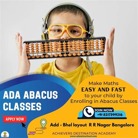 Achievers Destination Academy Abacus Classes Now In R R Nagar Bangalore