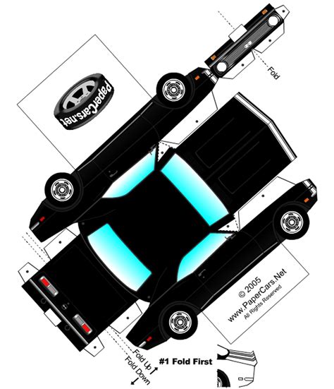 Cut Fold And Glue Papercraft Model Chevrolet Camaro Ss Black Carro De