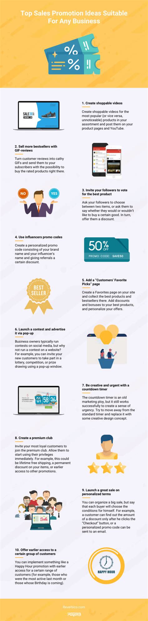 Sales Promotion Ideas Infographics Reverb