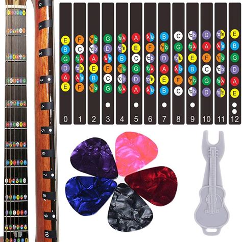 Buy Guitar Fretboard Stickers Kimlong Color Coded Note Decals