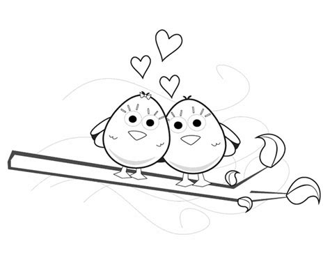 Swiss Sharepoint Valentines Day Coloring Pages Love Birds