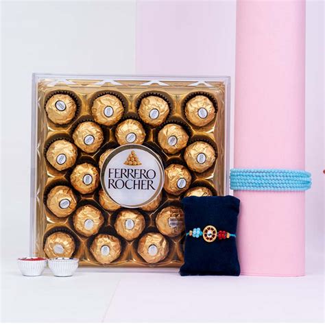 Send Bhaiya Bhabhi Rakhi With Ferrero Rocher Combo Online