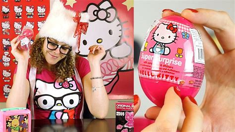 Asmr Hello Kitty Super Surprise Eggs Unboxing Toy Tingles 9 Youtube
