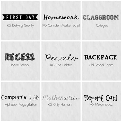 9 Free Back To School Fonts Hall Around Texas