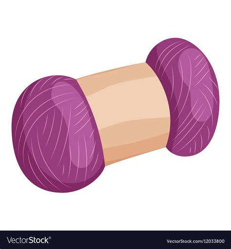 Skein Of Purple Wool Icon Cartoon Style Vector Image On Vectorstock