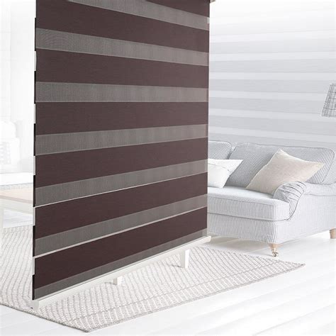 Blackout Zebra Roller Blinds Day Night Shades Curtain Customize Size