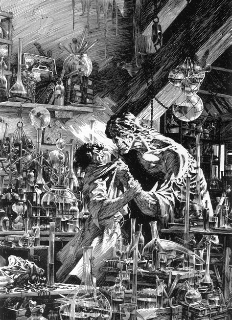 A Page From Bernie Wrightson S Frankenstein Illustration Art Bernie