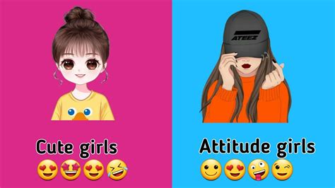 cute girls vs attitude girls 😍🥰😍🤩🤣😘😂🤣 youtube