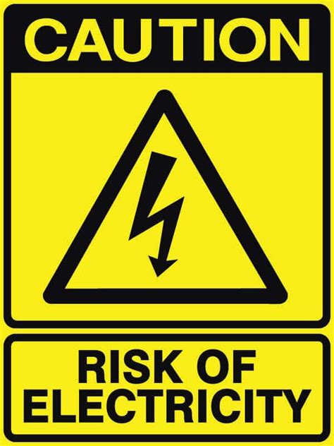 Risk Of Electricity Caution Signs Shop Safety Signs