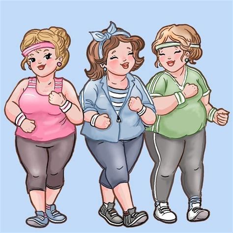 Fat Girl Cartoon Senior Humor Plus Size Art Art Impressions Stamps