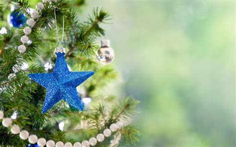 Blue Christmas Star Wallpaper