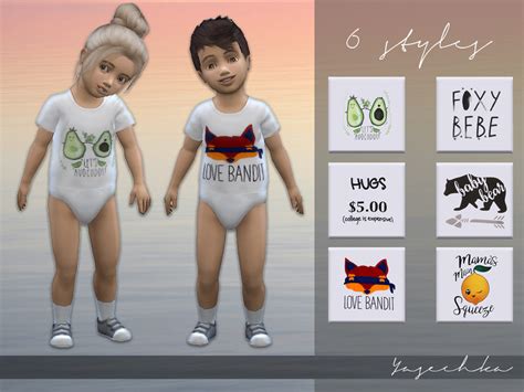 The Sims Resource Yasechka Toddler Bodysuit V1