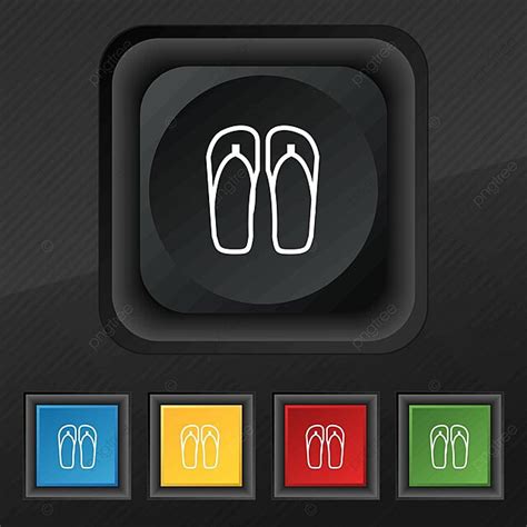 Colorful Flipflop Icons For Beachwear Design Quality Travel Flip Vector Quality Travel Flip