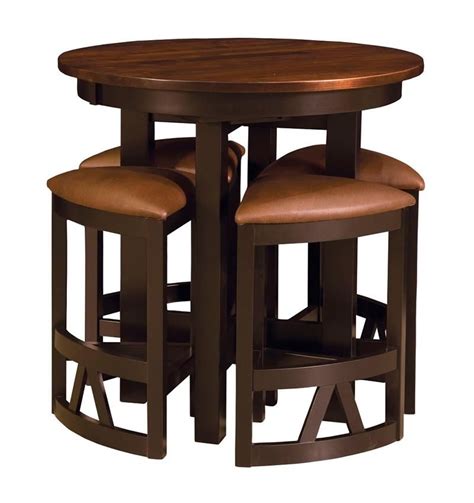 Round Bar Height Table And Chairs Pub Table And Chairs