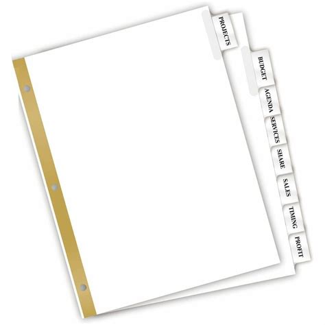 Avery® Worksaver Big Tab Insertable Indexes Index Dividers Avery