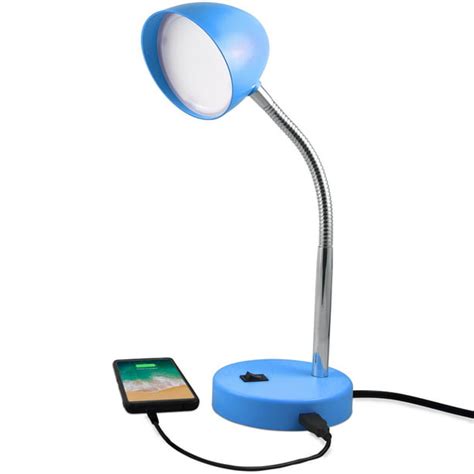 Maxlite Led Desk Lamp With Usb Charging Port Blue Desk Lamp