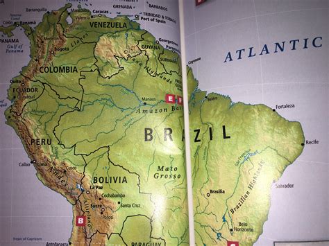 Physical Map Guiana Highlands Map
