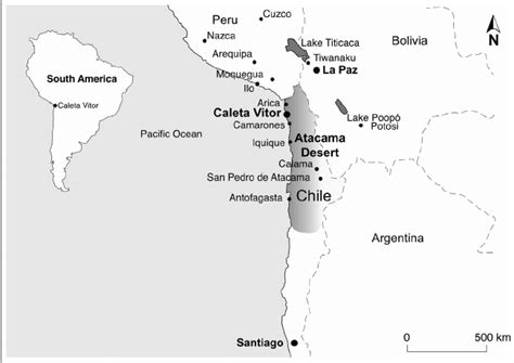 Map Of The South Central Andean Region Showing The Atacama Desert Of
