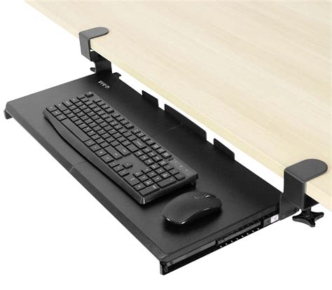 Ergoactive Extra Wide Under Desk Keyboard Tray With Clamp On Easy