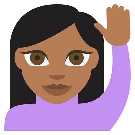 Raising Hand Emoji Vector Free Transparent Clipart Clipartkey Images