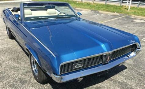 1969 Mercury Cougar Convertible 97094 Miles Blue Convertible V8 Other