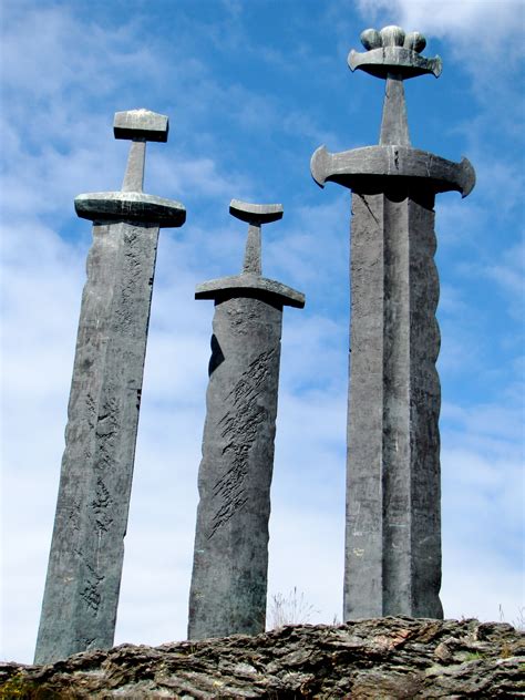 Sverd I Fjell Swords In Mountain Stavanger Norway The Monument Was