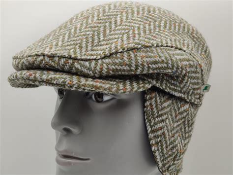 Traditional Irish Donegal Tweed Flat Cap Speckledfleck Green