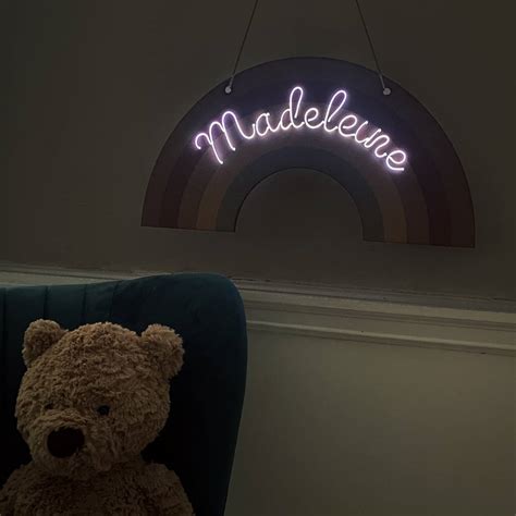 Personalised Rainbow Neon Sign By Perfect Personalised Ts