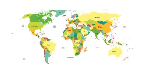 World Map With Countries Vector Free Download United States Map