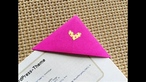 Easy Origami Bookmark Origami Bookmark Bookmarks Diy Woodland Fold