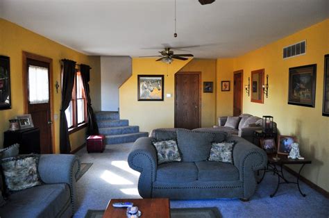 Blue Carpet Black Paint Yellow Walls Paint Colors For Living Room