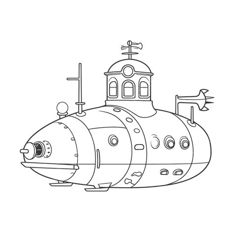 Submarine Drawing Outline