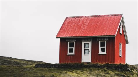 Red Small House 4k Photo Hd Wallpapers