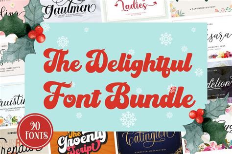 The Delightful Font Bundle Bundle · Creative Fabrica Font Bundles