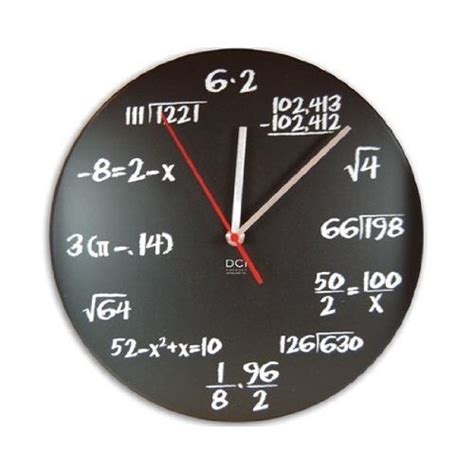 Dci Pop Quiz Wall Clock Matte Black 2289 Математика часы Часы