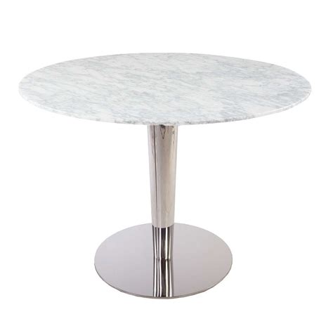 Modern Crocus Marble Pedestal Dining Table — France And Son