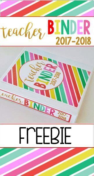 Free 2017 2018 Editable Teacher Binder Cover 3 Different Versions In
