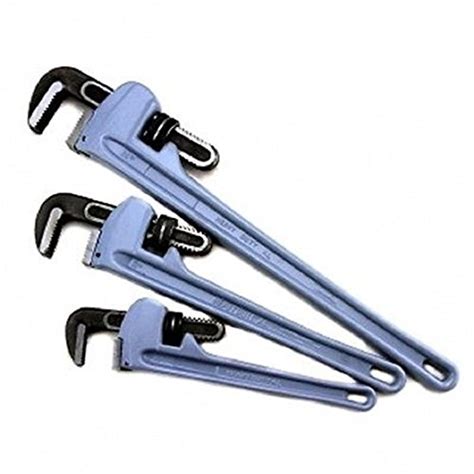 Power Tools Supplies 3pc Aluminum Pipe Wrench Set 14 18 24 Heavy