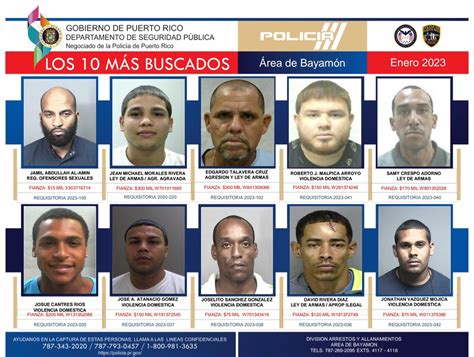 Revelan Nueva Lista De Los 10 Fugitivos De Los 10 Más Buscados En Bayamón Primera Hora