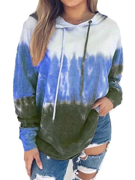 Custom zip up hoodies are an awesome way to represent your brand or company. Tie-dye Round Neck Tops in 2020 | Hoodies womens, Women ...