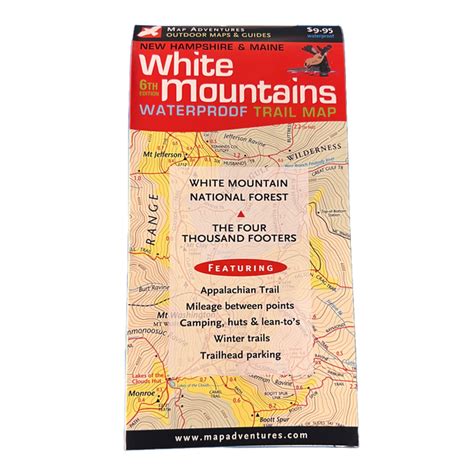 White Mountains Trail Map Ski The Whites