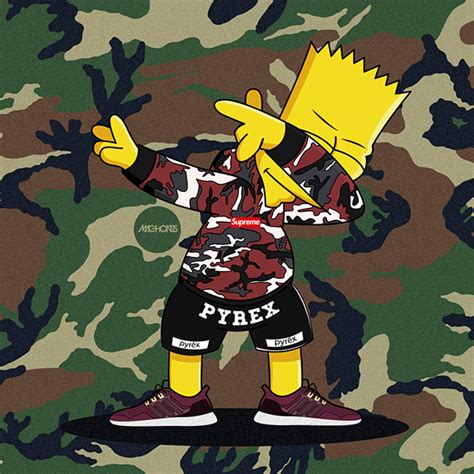 Hypebeast bart simpson wallpapers top free hypebeast bart. Dabbin' Bart Simpson Supreme Adidas Ultra Boost on Behance