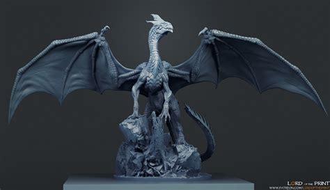 Young White Dragon 3d Model 3d Printable Cgtrader