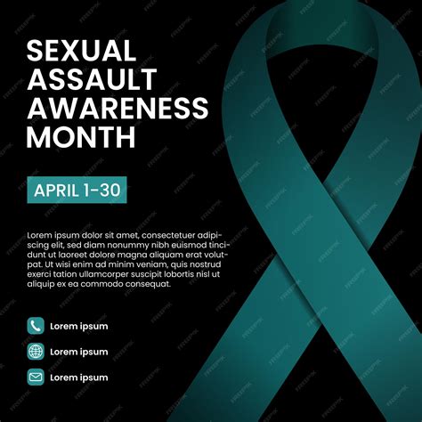 Premium Vector April Is Sexual Assault Awareness Month Banner Design