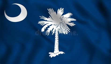 South Carolina Red White And Blue Illustration Stock